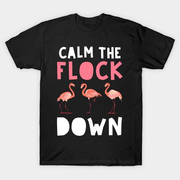 Tropical Tranquility Flamingo Love, Perfect Tee for Beach Aficionados T-Shirt by Kevin Jones Art